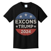 Excons Trump 2024 Trump Vance Funny Hilarious Kids T-Shirt