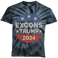 Excons Trump 2024 Trump Vance Funny Hilarious Kids Tie-Dye T-Shirt