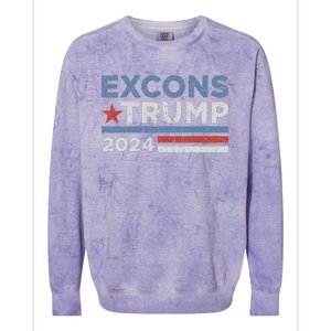 Excons Trump 2024 Trump Vance Funny Hilarious Colorblast Crewneck Sweatshirt