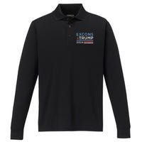 Excons Trump 2024 Trump Vance Funny Hilarious Performance Long Sleeve Polo