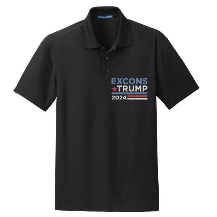 Excons Trump 2024 Trump Vance Funny Hilarious Dry Zone Grid Polo