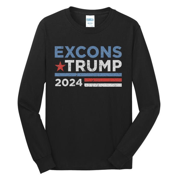 Excons Trump 2024 Trump Vance Funny Hilarious Tall Long Sleeve T-Shirt