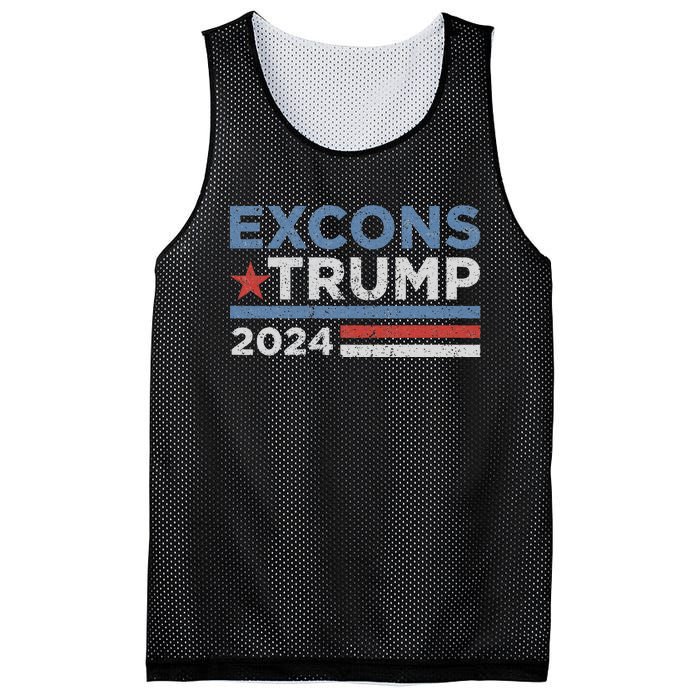 Excons Trump 2024 Trump Vance Funny Hilarious Mesh Reversible Basketball Jersey Tank