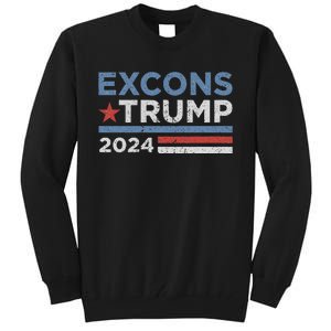 Excons Trump 2024 Trump Vance Funny Hilarious Tall Sweatshirt