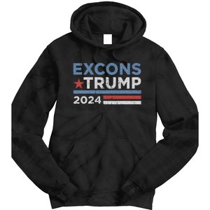 Excons Trump 2024 Trump Vance Funny Hilarious Tie Dye Hoodie