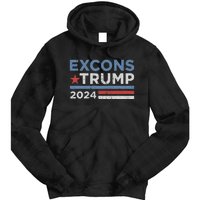 Excons Trump 2024 Trump Vance Funny Hilarious Tie Dye Hoodie