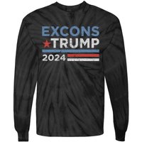 Excons Trump 2024 Trump Vance Funny Hilarious Tie-Dye Long Sleeve Shirt