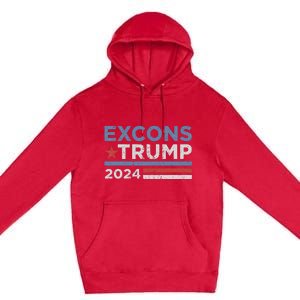 Excons Trump 2024 Trump Vance Funny Hilarious Premium Pullover Hoodie