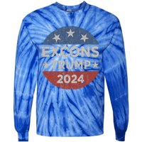 Excons Trump 2024 Trump Vance Tie-Dye Long Sleeve Shirt