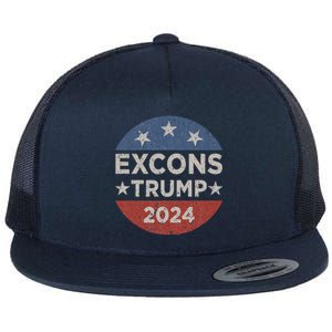 Excons Trump 2024 Trump Vance Flat Bill Trucker Hat