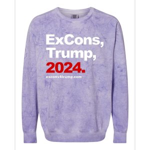 Excons Trump 2024 Colorblast Crewneck Sweatshirt