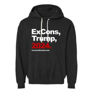 Excons Trump 2024 Garment-Dyed Fleece Hoodie