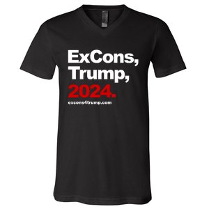 Excons Trump 2024 V-Neck T-Shirt