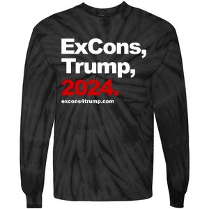 Excons Trump 2024 Tie-Dye Long Sleeve Shirt