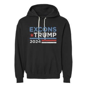 Excons Trump 2024 Trump Vance Garment-Dyed Fleece Hoodie