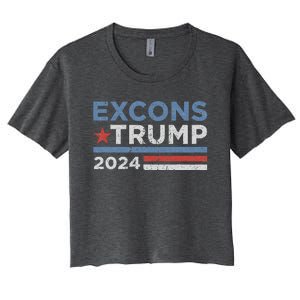 Excons Trump 2024 Trump Vance Women's Crop Top Tee