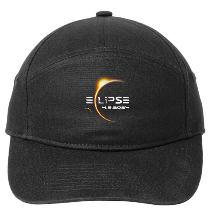 Eclipse Totality 4.08.2024 Total Solar Eclipse 2024 7-Panel Snapback Hat