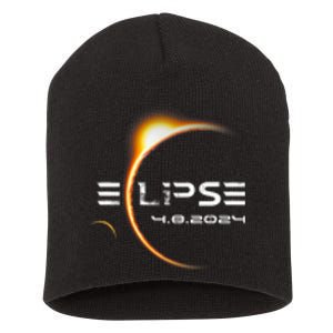 Eclipse Totality 4.08.2024 Total Solar Eclipse 2024 Short Acrylic Beanie