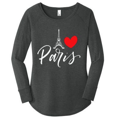 Eiffel Tower A Heart From Paris With Love To France Women's Perfect Tri Tunic Long Sleeve Shirt