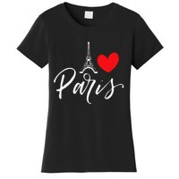 Eiffel Tower A Heart From Paris With Love To France Women's T-Shirt