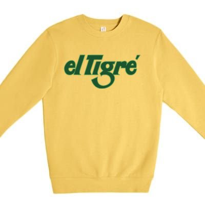 El Tigre Arctic Cat Vintage Image Up To Black Or Gray Cat Irish Premium Crewneck Sweatshirt