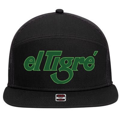 El Tigre Arctic Cat Vintage Image Up To Black Or Gray Cat Irish 7 Panel Mesh Trucker Snapback Hat