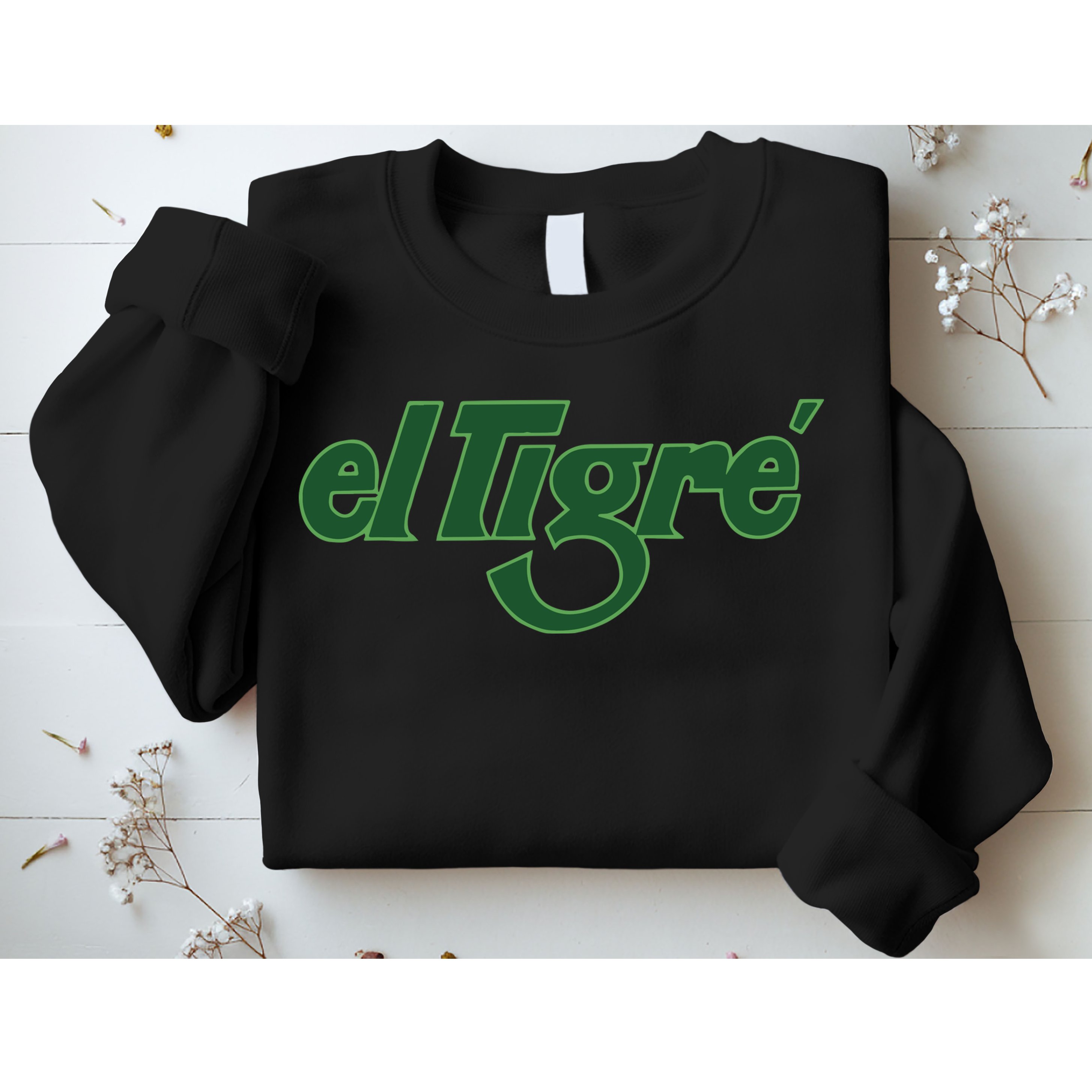 El Tigre Arctic Cat Vintage Image Up To Black Or Gray Cat Irish Sweatshirt