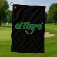 El Tigre Arctic Cat Vintage Image Up To Black Or Gray Cat Irish Golf Towel