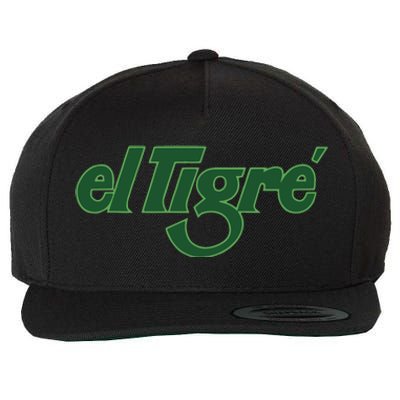 El Tigre Arctic Cat Vintage Image Up To Black Or Gray Cat Irish Wool Snapback Cap