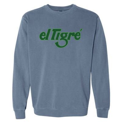 El Tigre Arctic Cat Vintage Image Up To Black Or Gray Cat Irish Garment-Dyed Sweatshirt