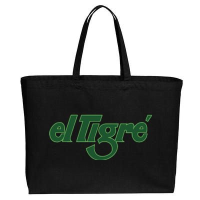 El Tigre Arctic Cat Vintage Image Up To Black Or Gray Cat Irish Cotton Canvas Jumbo Tote