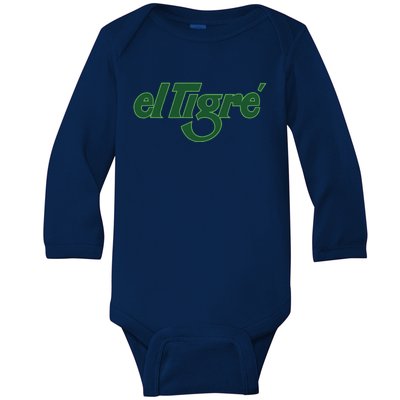 El Tigre Arctic Cat Vintage Image Up To Black Or Gray Cat Irish Baby Long Sleeve Bodysuit