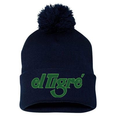 El Tigre Arctic Cat Vintage Image Up To Black Or Gray Cat Irish Pom Pom 12in Knit Beanie