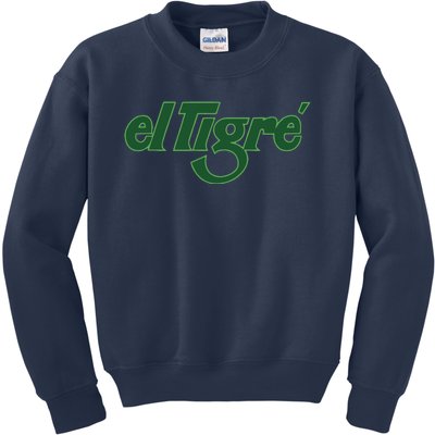 El Tigre Arctic Cat Vintage Image Up To Black Or Gray Cat Irish Kids Sweatshirt