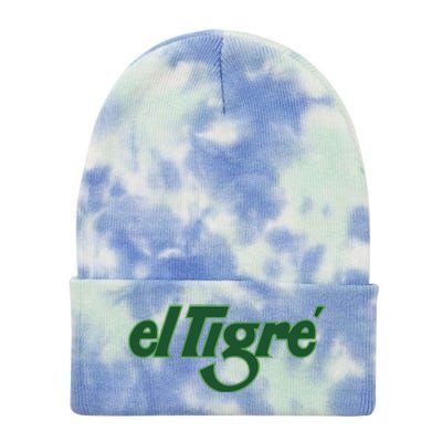 El Tigre Arctic Cat Vintage Image Up To Black Or Gray Cat Irish Tie Dye 12in Knit Beanie