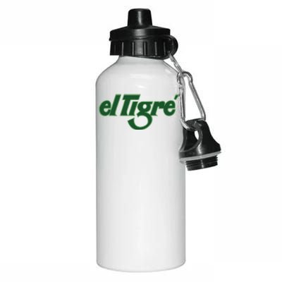 El Tigre Arctic Cat Vintage Image Up To Black Or Gray Cat Irish Aluminum Water Bottle