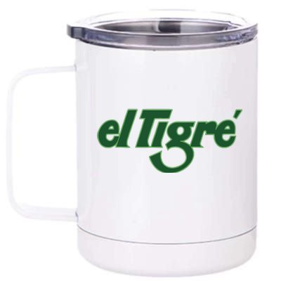 El Tigre Arctic Cat Vintage Image Up To Black Or Gray Cat Irish 12 oz Stainless Steel Tumbler Cup