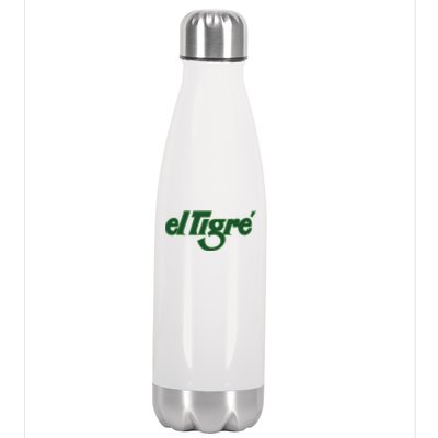 El Tigre Arctic Cat Vintage Image Up To Black Or Gray Cat Irish Stainless Steel Insulated Water Bottle