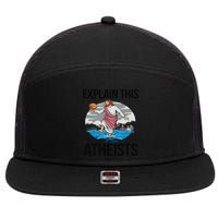 Explain This Atheists Jesus Basketball Funny Memes Gen-Z 7 Panel Mesh Trucker Snapback Hat