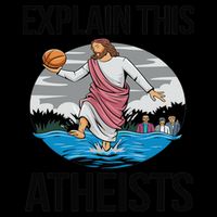 Explain This Atheists Jesus Basketball Funny Memes Gen-Z Impact Tech Backpack