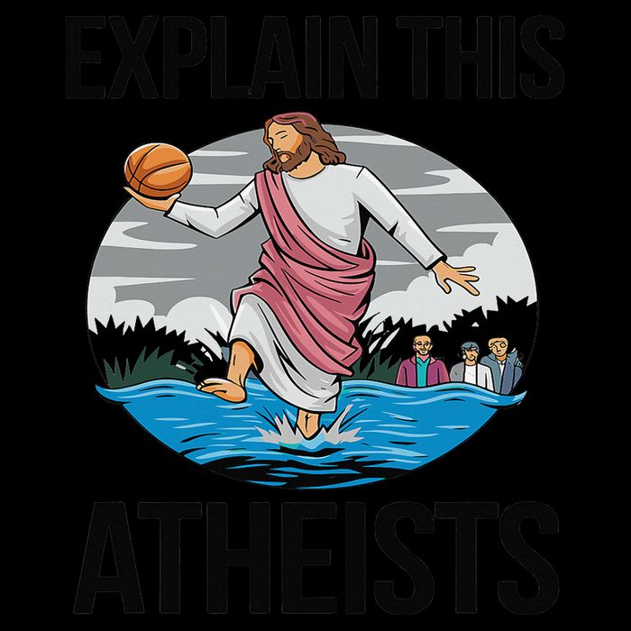 Explain This Atheists Jesus Basketball Funny Memes Gen-Z Impact Tech Backpack