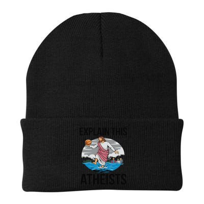 Explain This Atheists Jesus Basketball Funny Memes Gen-Z Beanie