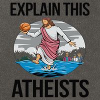 Explain This Atheists Jesus Basketball Funny Memes Gen-Z Cotton Canvas Backpack