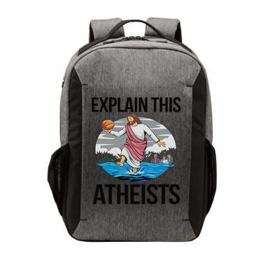 Explain This Atheists Jesus Basketball Funny Memes Gen-Z Vector Backpack