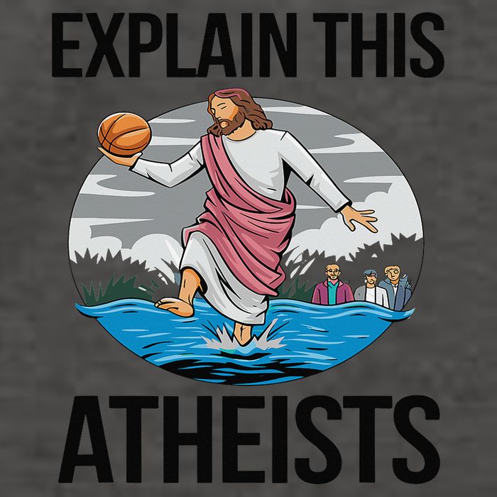Explain This Atheists Jesus Basketball Funny Memes Gen-Z Vector Backpack
