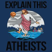 Explain This Atheists Jesus Basketball Funny Memes Gen-Z Infant Baby Jersey Bodysuit