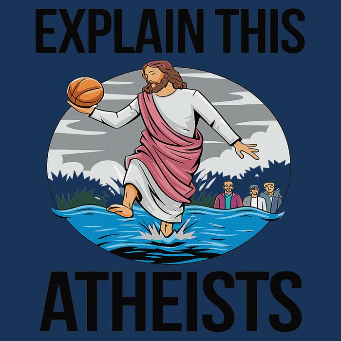 Explain This Atheists Jesus Basketball Funny Memes Gen-Z Infant Baby Jersey Bodysuit