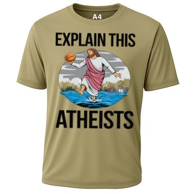 Explain This Atheists Jesus Basketball Funny Memes Gen-Z Cooling Performance Crew T-Shirt