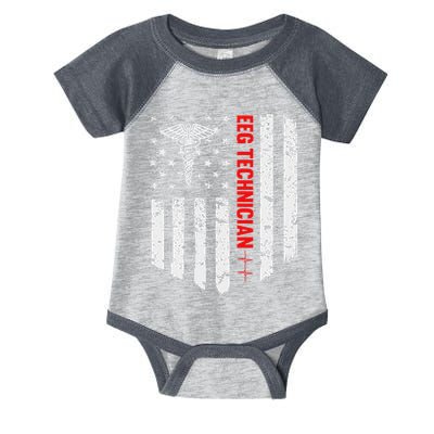 Eeg Technician American Flag Patriotic Medicine Gift Infant Baby Jersey Bodysuit