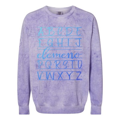 Eleo Teacher Apreciation Alphabet Funny Gift For Teachers Gift Colorblast Crewneck Sweatshirt